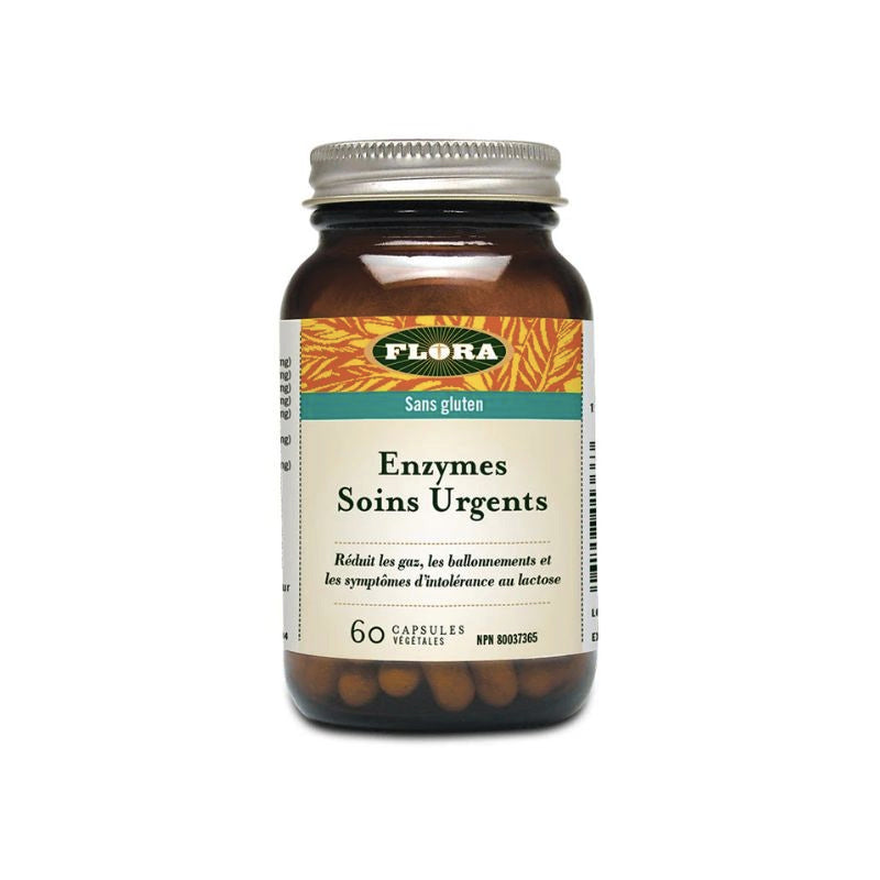 Enzymes digestives Soins Urgents - Flora - 60 capsules